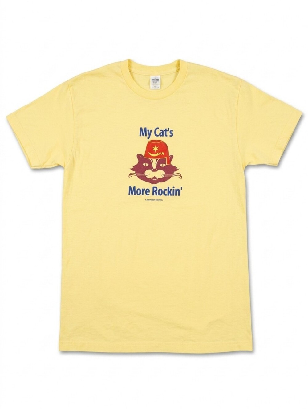 My Cats More Rockin' Yellow Tee Size XL